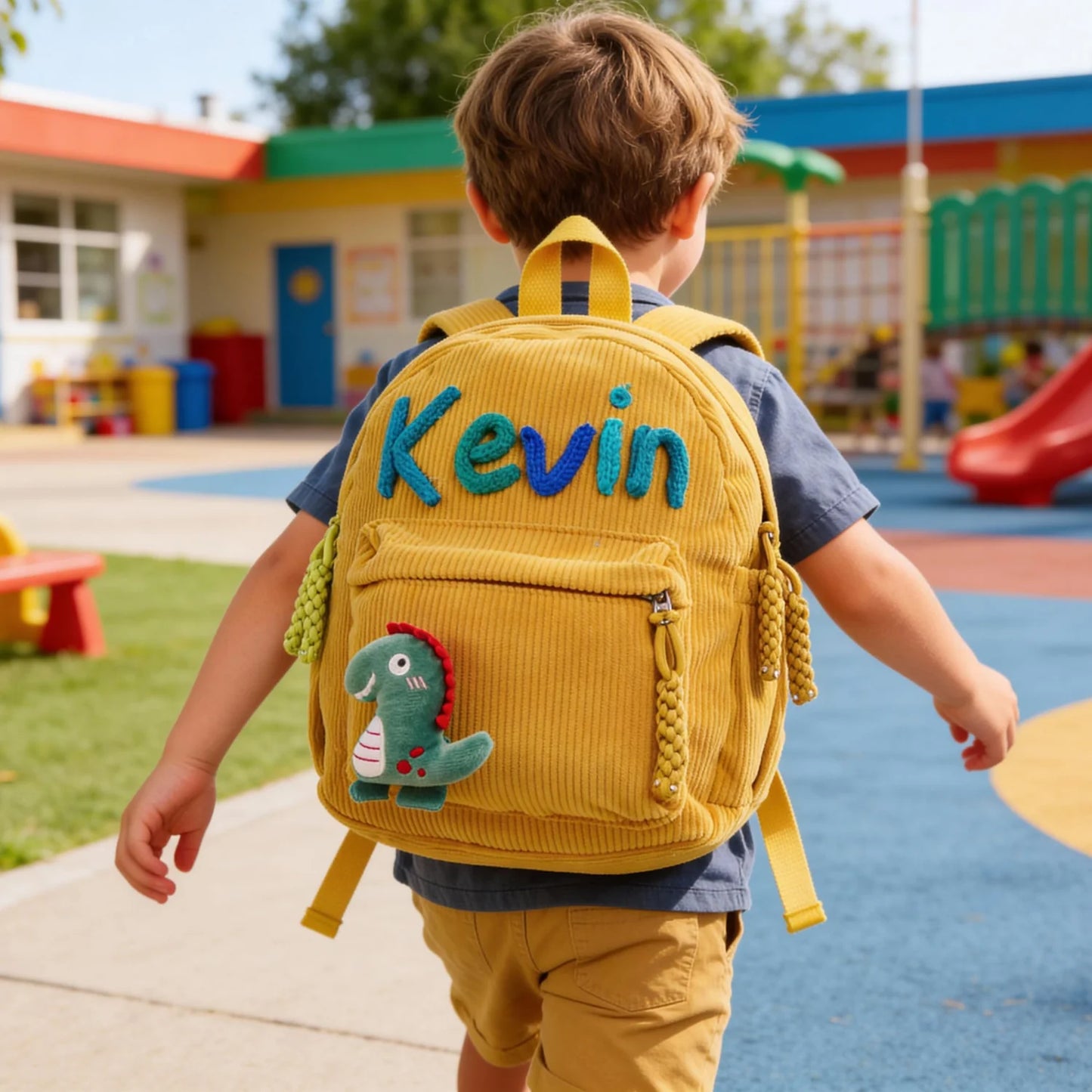 Monotot™ - Personalized kids corduroy backpack